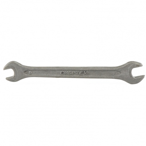 Ключ рожковый, 6 х 7 мм, CrV, фосфатированный, ГОСТ 2839 Сибртех