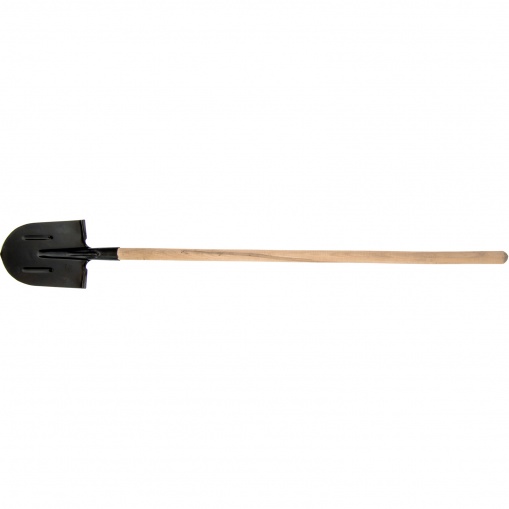 Лопата штыковая, 205 х 275 х 1400 мм, ребра жесткости, деревянный черенок, Россия