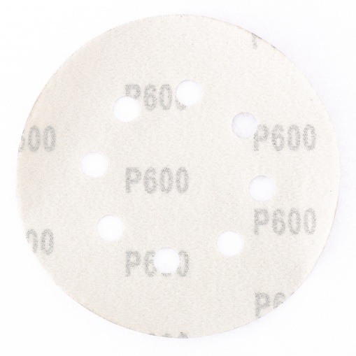 Круг абразивный на ворсовой подложке под "липучку", перфорированный, P 280, 125 мм, 5 шт Matrix